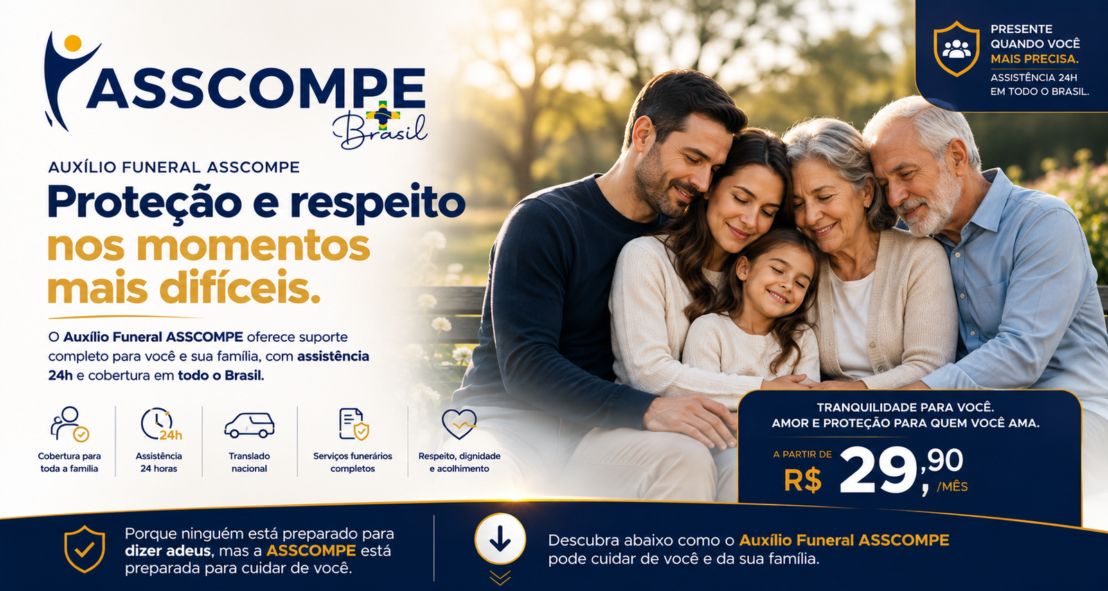 Auxílio Funeral ASSCOMPE | Proteção para toda a família