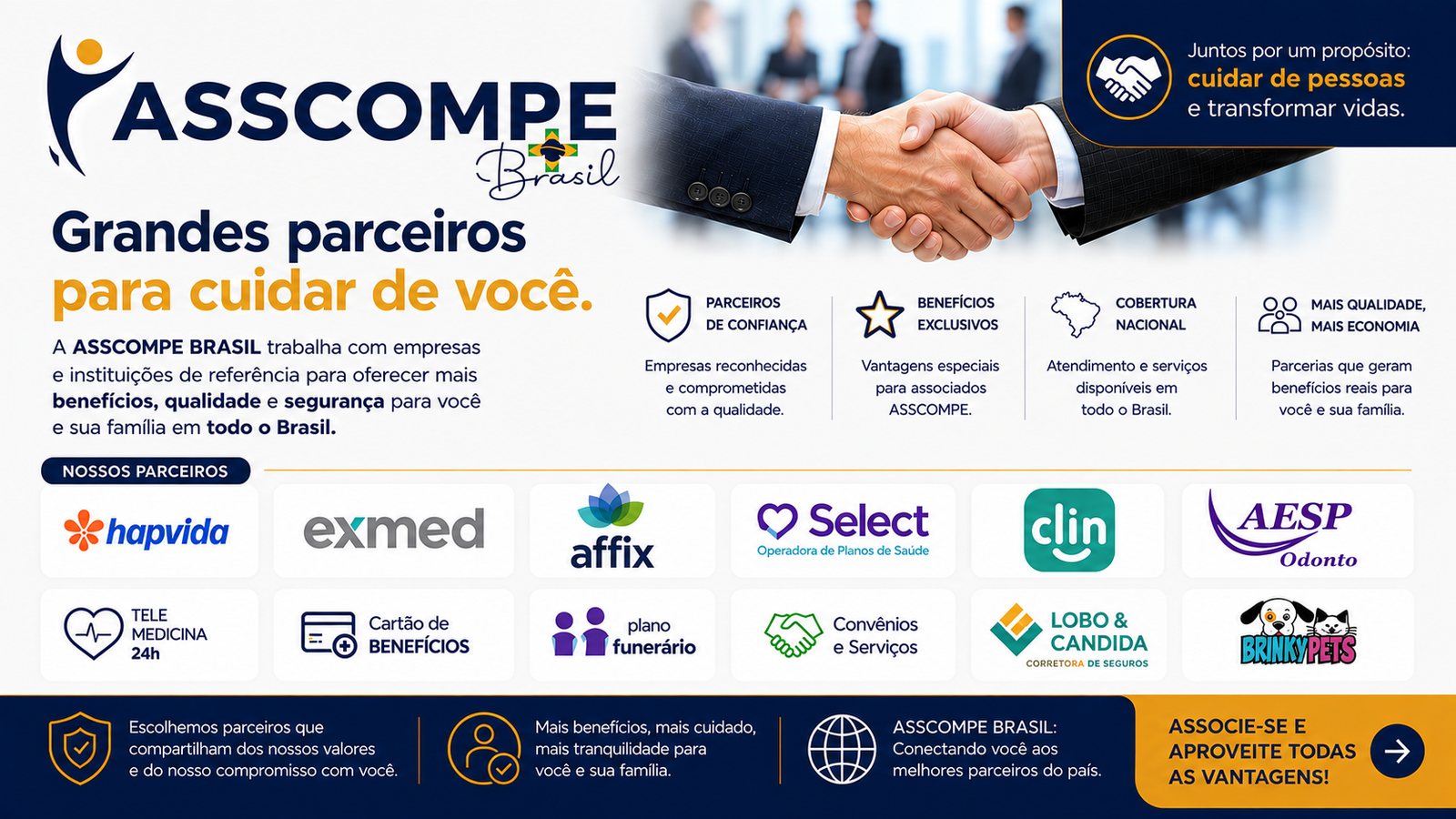 Grandes parceiros para cuidar de você